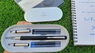 Best Calligraphy Fountain Pen Set  PARKER Vector Standard Calligraphy CT Fountain Pen [upl. by Anircam]