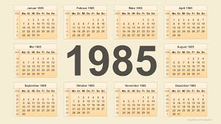 Kalender 1985 [upl. by Derr]