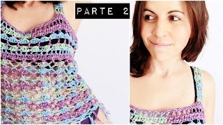 TOP PLAYERO a crochet  BLUSA TEJIDA paso a paso ENGLISH SUB  Parte 12 AHUYAMA CROCHET [upl. by Bernardo]