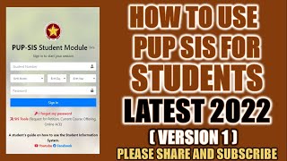 How To Use PUP SIS For Students 2022 Version1  PUP Student Information System Tutorials  English [upl. by Ariaet]