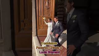 Il vestito da sposa moglie del calciatore Federico Chiesa [upl. by Norramic]