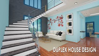 3050 feet  1500 sqft modern 5 bedroom duplex house plan as 3d home design [upl. by Enuahs]