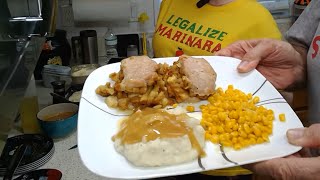 Stuffed pork chops Easy dinner cookingvideo cooking [upl. by Shifra]