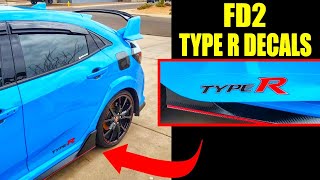 EVERY FK8 SHOULD HAVE THESE Type R Side Decals Project CTR 2021 Honda Civic Type R FK8 [upl. by Graybill]