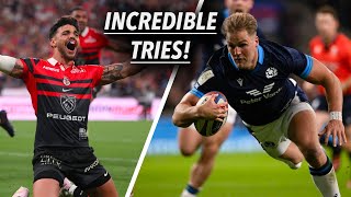 32 Unbelievable Rugby Tries in 2023  Impossible to Forget [upl. by Tehcac]