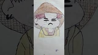 Daechwita suga cute drawing 😽💜✨ [upl. by Ocko]