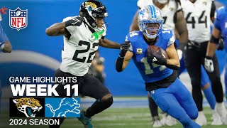 Jacksonville Jaguars vs Detroit Lions Game Highlights  NFL 2024 Season Week 11 [upl. by Arratal]