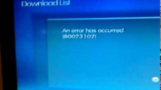 PS3 ERROR 80023102 [upl. by Tonnie]