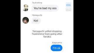 Haikyuu texts Scars to your beautiful Kagahina angst part 2 [upl. by Eralc]