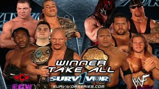 WWF Survivor Series 2001 Team WWF vs The Alliance Winner Take All Match [upl. by Eirrak]