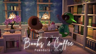 Pomodoro 255 • Lofi Beats  Chillhop 🎧 Rain  Fire crackle  Books amp Coffee spring theme 🌧️ [upl. by Thury74]