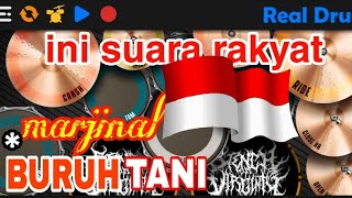 BURUH TANI marjinal REAL DRUM COVER [upl. by Yrehcaz759]