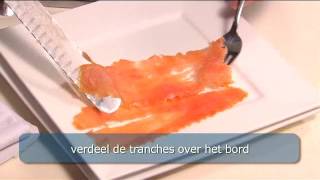 Gerookte zalm aan tafel trancheren video  Passie voor Horeca [upl. by Cleasta709]