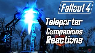 Fallout 4  Building the Teleporter  All Companions Reactions [upl. by Merla]