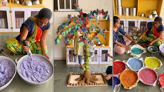 Interesting ideas that can be made from recycled Paper and Cardboard  Tree making  Room Makeover [upl. by Neeoma923]