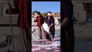 Cleaning the house and washing the carpet in the daily life of a rural familyshort recipe village [upl. by Nhtanhoj174]