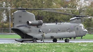 CH47 Chinook Helicopter Startup and Takeoff [upl. by Nalhsa798]