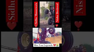 Miss You Legends 💔😭 sidhumoosewala nishudaswal stunt tractor shorts viralvideo youtubeshorts [upl. by Nylissej297]