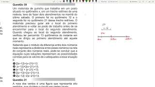 Questão 30  Um motorista de guincho que trabalha em um posto situado no quilômetro x em um [upl. by Felisha]