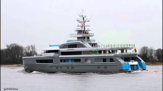 Mega Yacht CLOUDBREAK  Weser höhe Brake Unterweser [upl. by Codie]