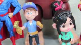 WreckIt Ralph Fix It Felix Jr amp Vanellope Von Schweetz 6 Inch Movie Figure Toy Review [upl. by Anilac787]