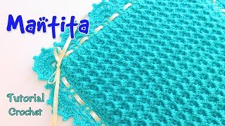 Como tejer una Mantita o Cobija en Punto Relieve a crochet  ganchillo [upl. by Tehr]