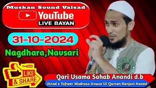 🔴 Live Bayan Qari Usama Anandi db Nagdhara Navsari Muskan Sound Valsad [upl. by Hofstetter]