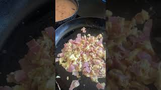 Frijoles fritos y huevo con jamonfypviralyoutube comidamexicana [upl. by Ayotnom]