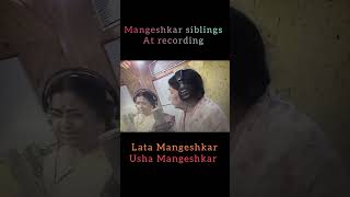 Rare video Lata Mangeshkar amp usha mangeshkar recording Hanuman Bhajan  mangeshkar sisters viral [upl. by Ahtelra137]