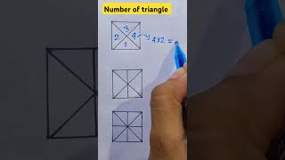 Number of triangle  maths mathematics mathstricks mathstricks trending triangle [upl. by Oinafipe]