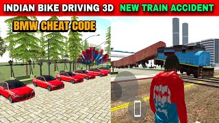 New Train Bmw Car Cheat Code New Update  Funny Gameplay Indian Bikes Driving 3d 🤣🤣 [upl. by Atinhoj]