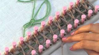 Loom Knitting How to Knit for Double Knitting [upl. by Edgell]