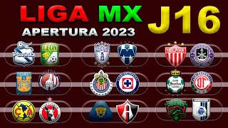 FECHAS HORARIOS Y CANALES PARA LA JORNADA 16 DE LA LIGA MX APERTURA 2023 [upl. by Eirojam749]