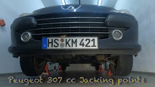 Peugeot 307 cc jacking points toolsamptips [upl. by Baxie374]