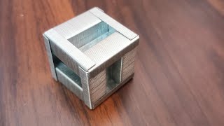 The Cube  how to make Cube stapler pin  Very Easy Method [upl. by Medwin792]