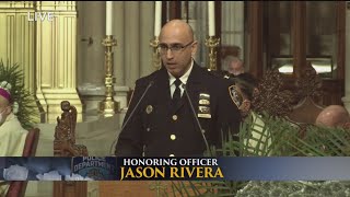 NYPD CO Delivers Eulogy For Det Rivera [upl. by Aym]