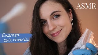 ASMR FRANCAIS 🌙  ROLEPLAY  Examen du cuir chevelu  scalp massagecrépitement moussehair touching [upl. by Itsym]