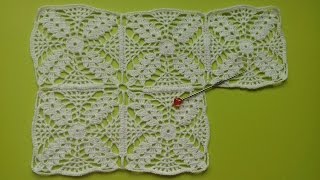 Mantel a crochet con uniones de cuadros paso a paso [upl. by Leicester820]