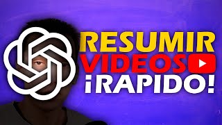 Resumir Videos YouTube Con ChatGPT  Transcribir video a texto [upl. by Evante614]