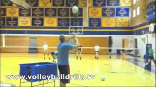 Volleyball Passing Drill Continuous Passing [upl. by Ilat376]