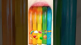 ASMR RAINBOW JELLY EMOJI FOOD 🌈☁️🍉🌈🧜‍♀️🏳️‍🌈💫🔴🟠🟡🟢🍔 무지개 젤리 이모지 먹방 sped up [upl. by Urba89]