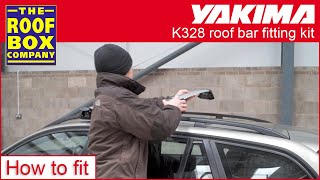 Yakima Whispbar roof bars  K328 Smartfoot amp through bars on raised roof rails  How to fit guide [upl. by Haraz231]