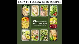 21 Keto Recipes Grid Easy to Follow Banner shorts [upl. by Yasui857]