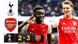 🔴 Tottenham vs Arsenal 23 HIGHLIGHTS  Bukayo Saka son Havertz amp Hojberg own Goal [upl. by Byrd]