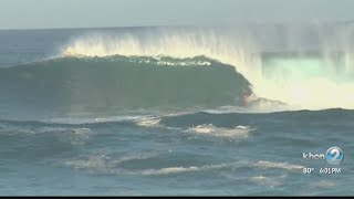 Biggest swell in years hits Oahu’s North Shore [upl. by Zena560]