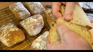 Ciabatta  Brötchen die Zweite mit Vorteig [upl. by Rowe940]