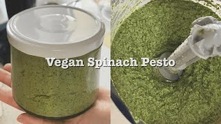 비건 시금치 페스토 만들기 비건 퀘사디아 Vegan spinach pesto recipe  Vegan quesadillas ほうれん草 ペースト の作り方 [upl. by Nhguavoj]