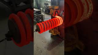 What s super big spring making by coil speed method machine springs method process producer [upl. by Ydnac]