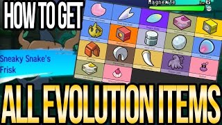 Where to Get All EVOLUTION ITEMS in Pokemon Sun and Moon  Austin John Plays [upl. by Auka267]