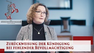 Zurückweisung der Kündigung  Arbeitsrecht für Arbeitnehmer  Die Kündigungsschutzkanzlei [upl. by Carver]